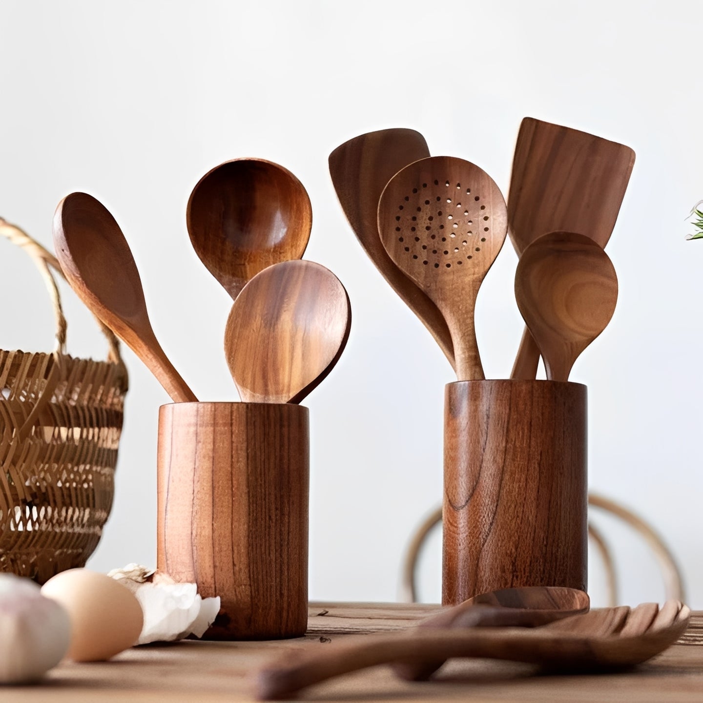 Ergonomic Bamboo Utensil Collection for Effortless Cooking