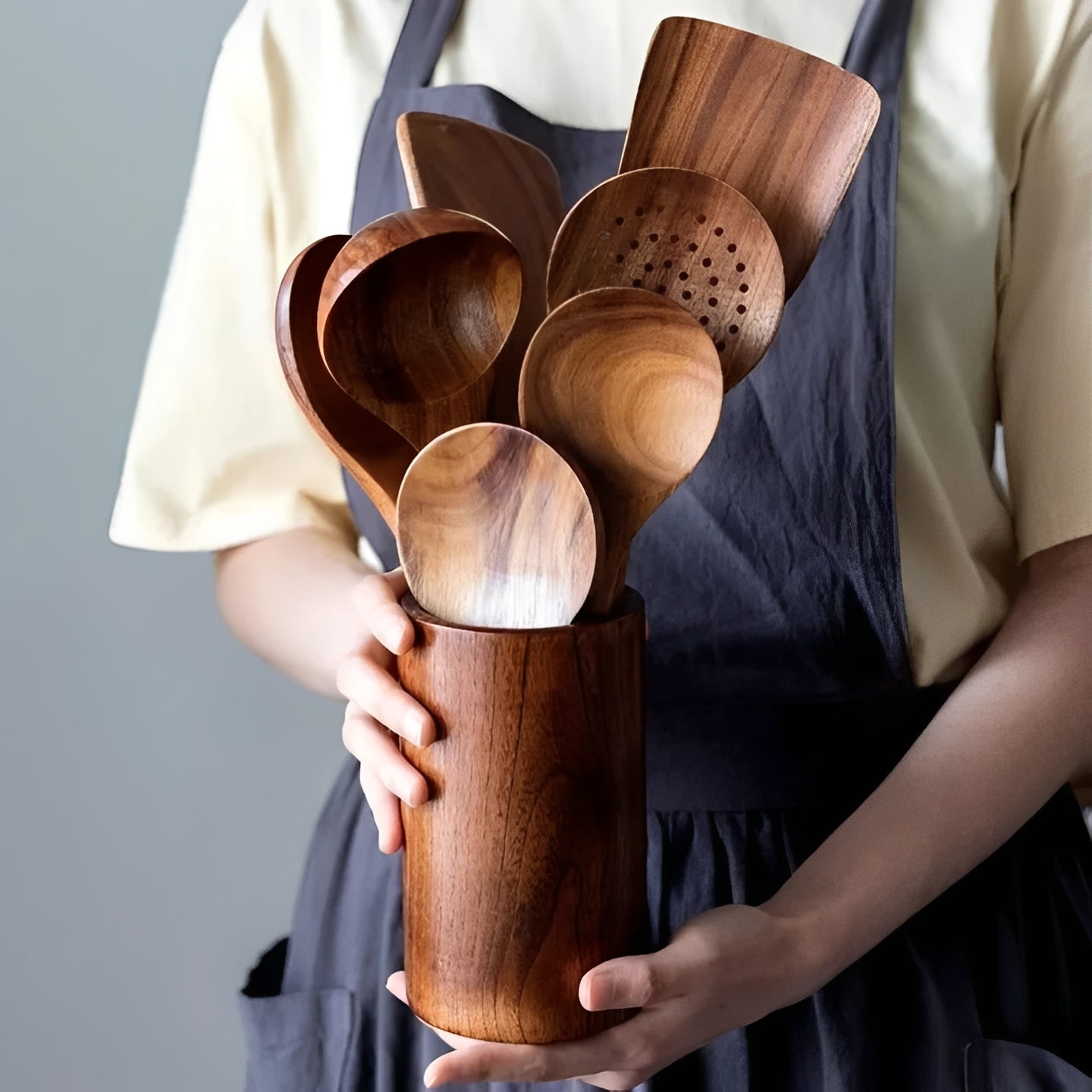 Ergonomic Bamboo Utensil Collection for Effortless Cooking