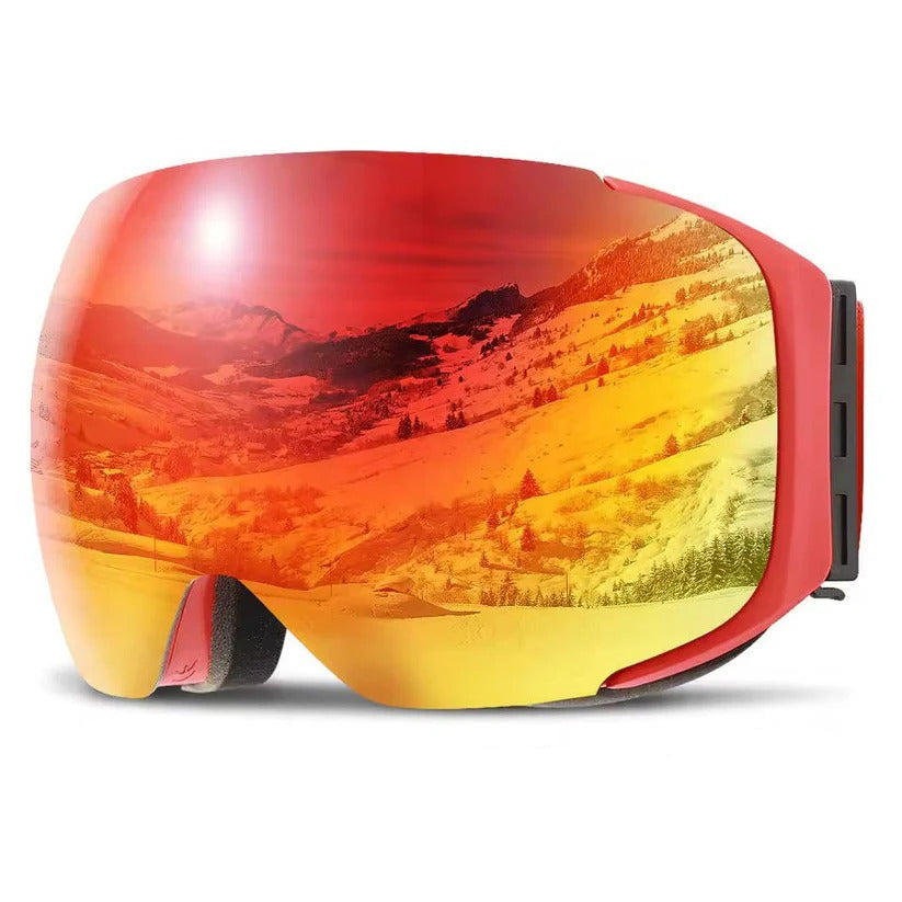 Versatile Snow Goggles with Quick-Swap Magnetic Lenses