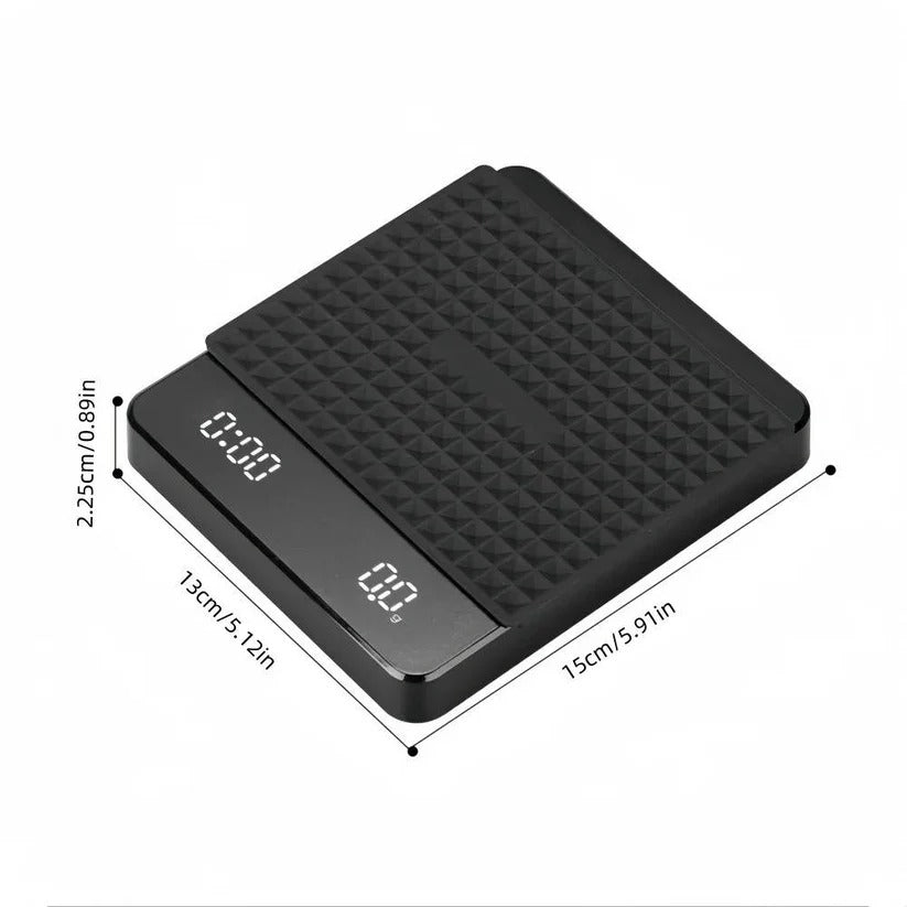 Precision Coffee Weight Scale with Timer and Spill Mat – 3kg Capacity