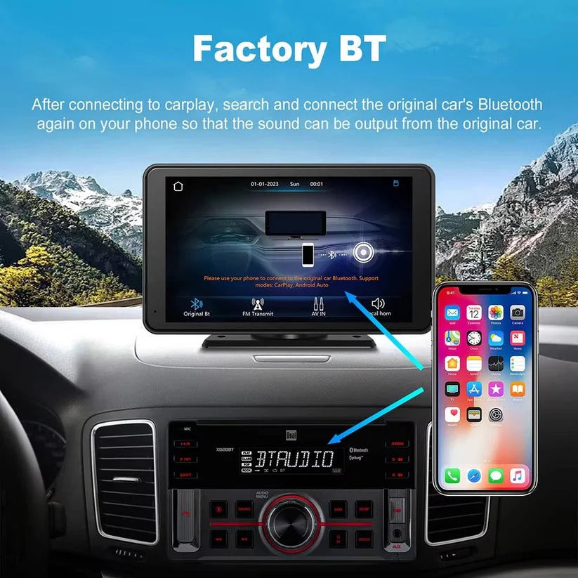 Smart 7-Inch Vehicle Touchscreen Display with Voice Control