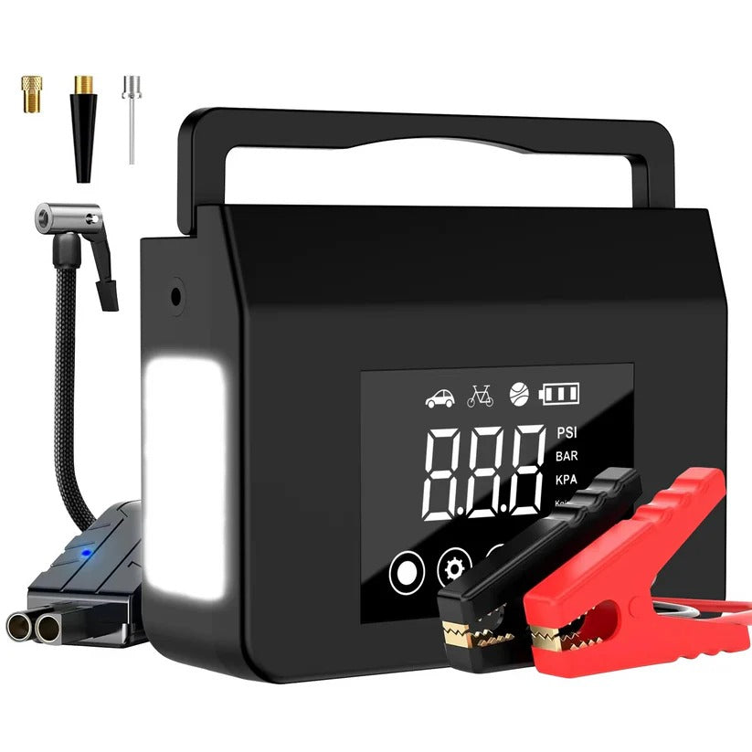 All-in-One Car Booster with Tire Inflation and Smart Display