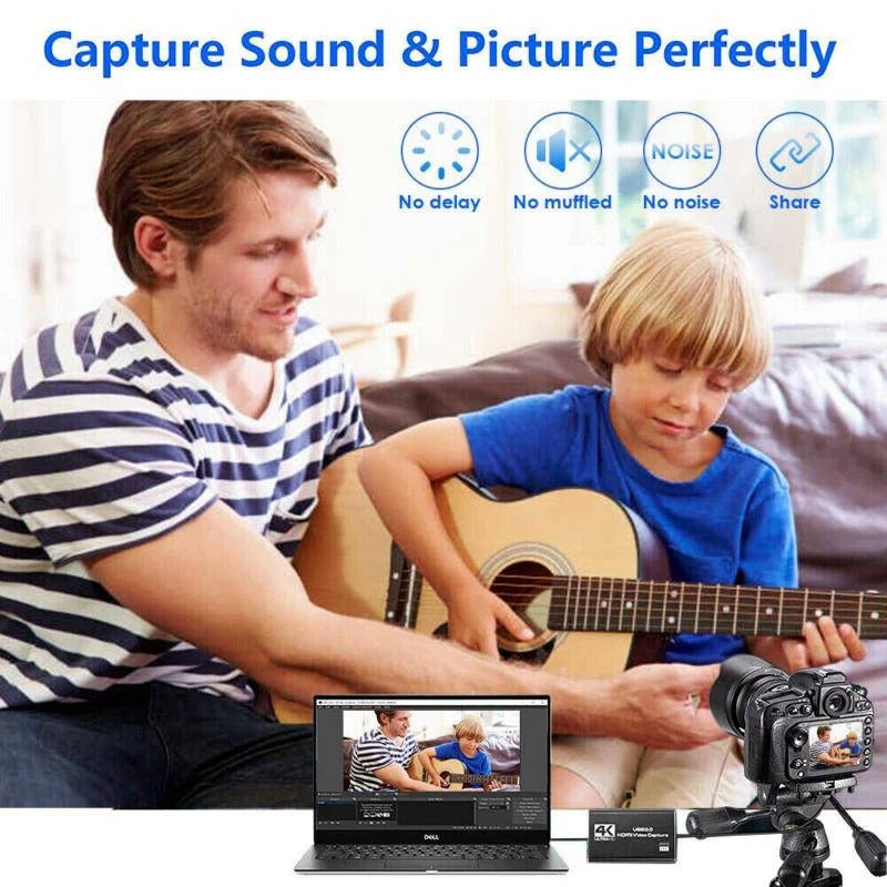 High-Definition 4K to 1080P Video Capture Adapter with USB 3.0