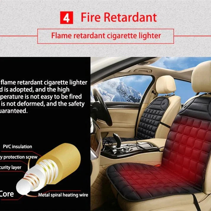 Heated Car Seat Pad with Customizable Temperature Control