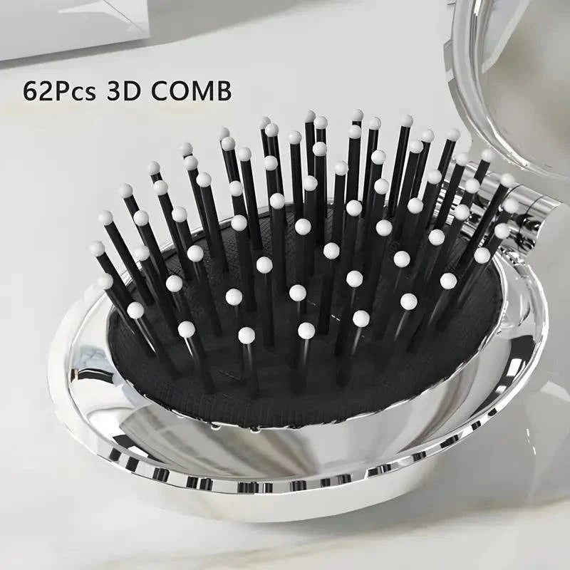 Stylish Travel Comb and Mirror Duo for Effortless Touch-Ups