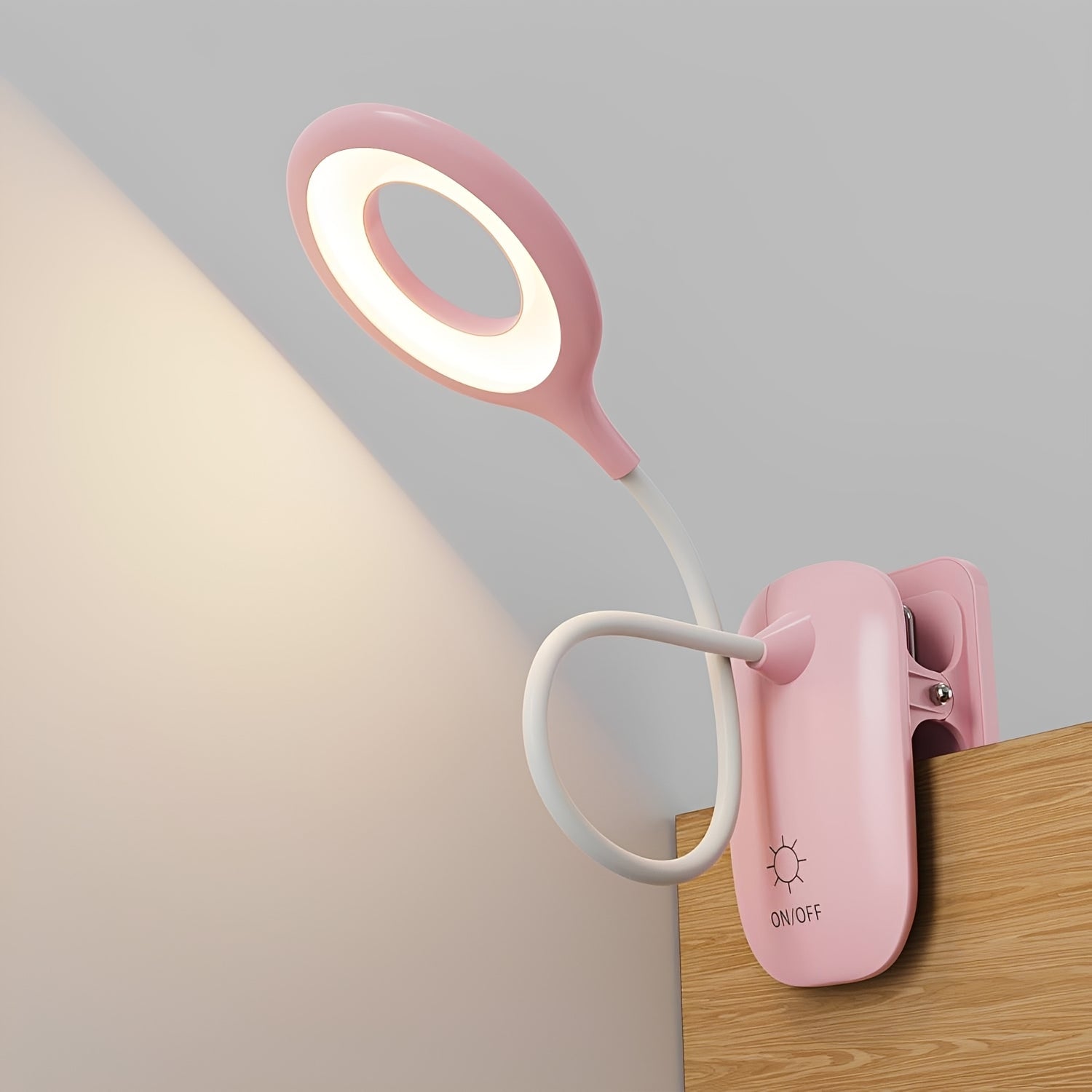 Versatile Clip-On LED Desk Lamp with Adjustable Brightness and USB Charging