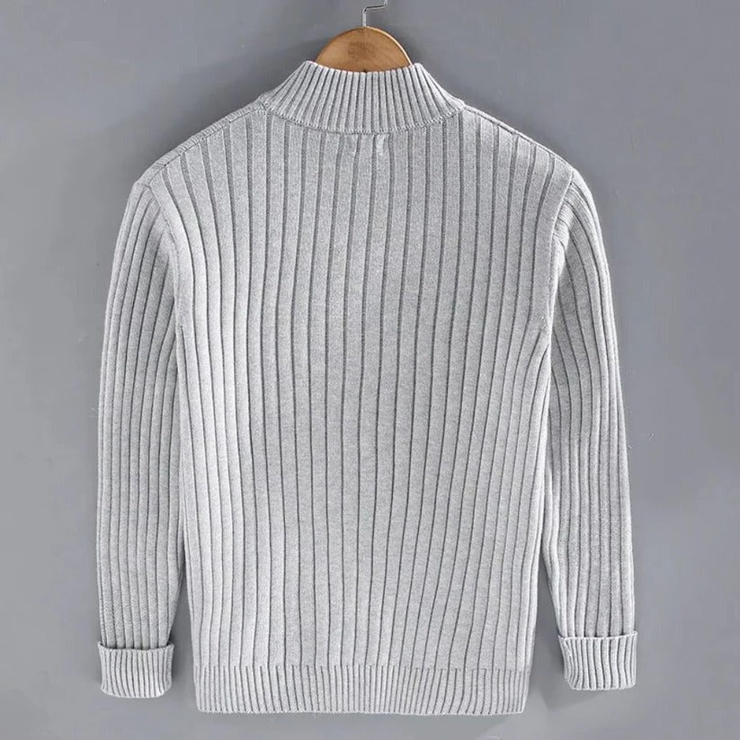 Men's Tailored Zip-Up Knit Cardigan for Every Occasion