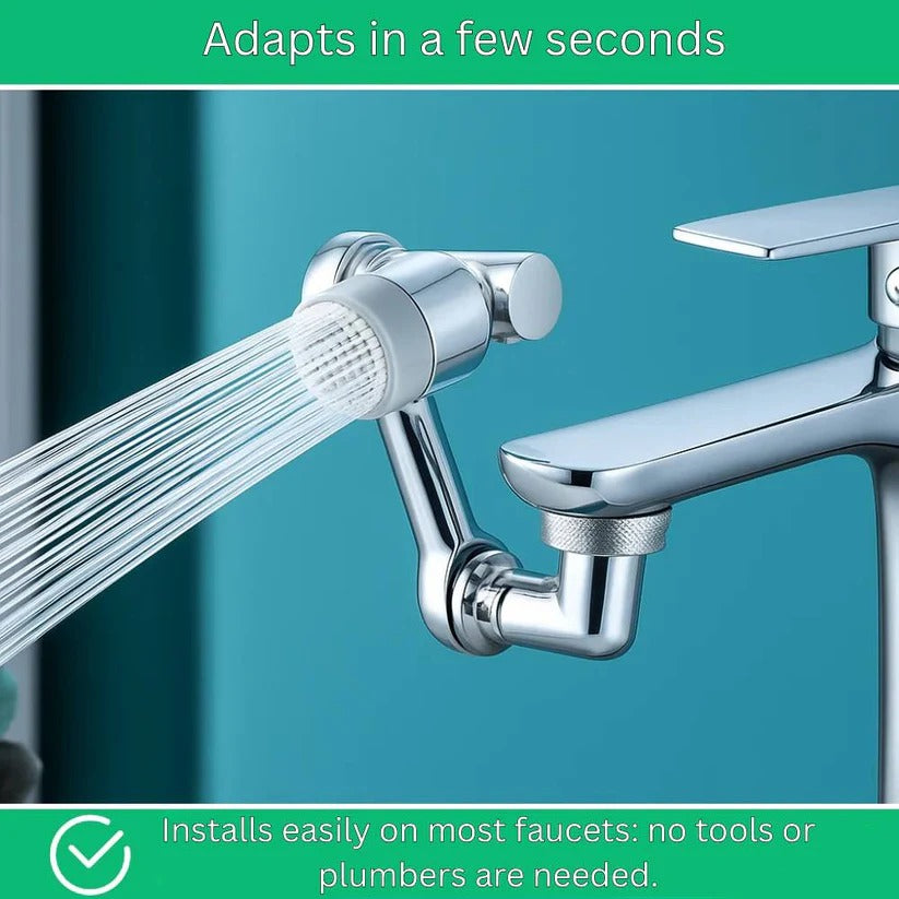 360-Degree Adjustable Faucet Attachment with Water Saver