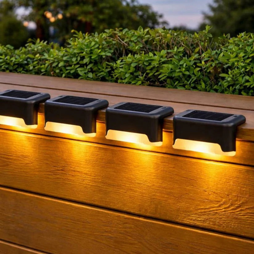 Solar-Powered LED Outdoor Lights with Smart Dusk-to-Dawn Sensor