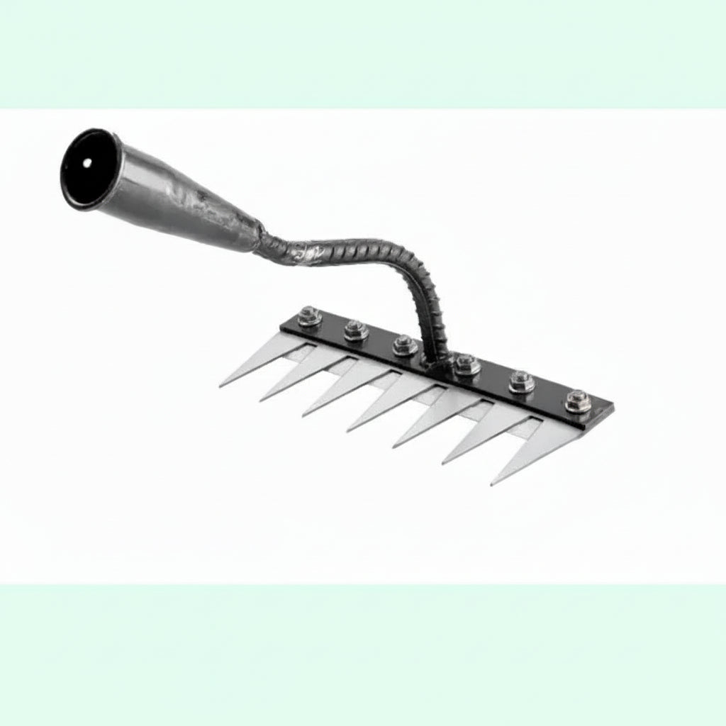 Ergonomic Steel Rake for Effortless Weed Removal and Soil Care