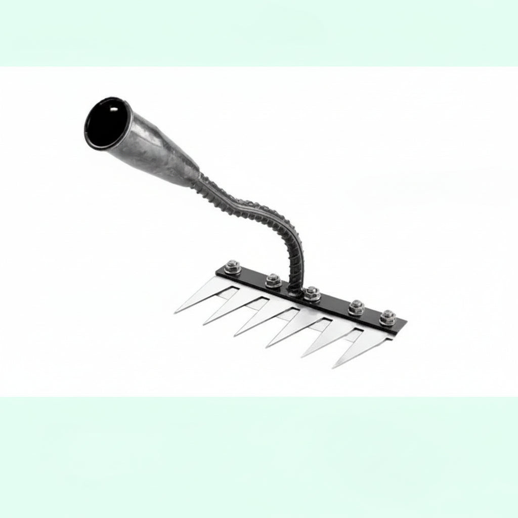 Ergonomic Steel Rake for Effortless Weed Removal and Soil Care
