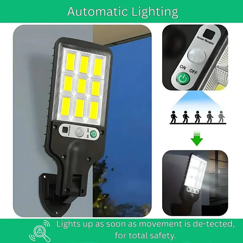Smart Solar Wall Light with Motion Detection for Outdoor Safety