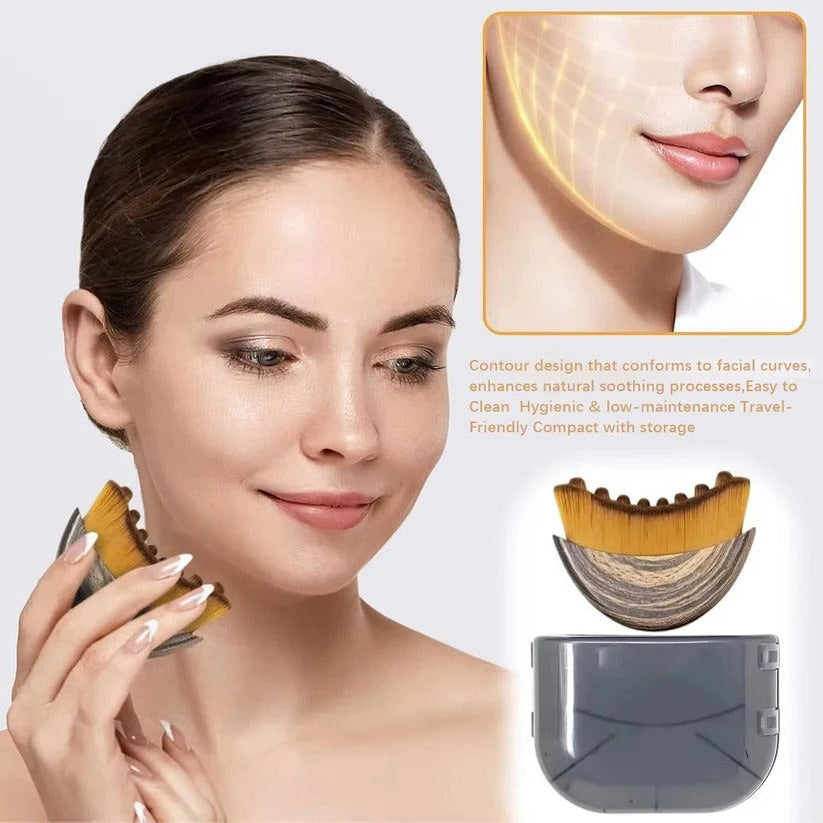 Sculpting Face Brush with Soft Bristles for Radiant Skin