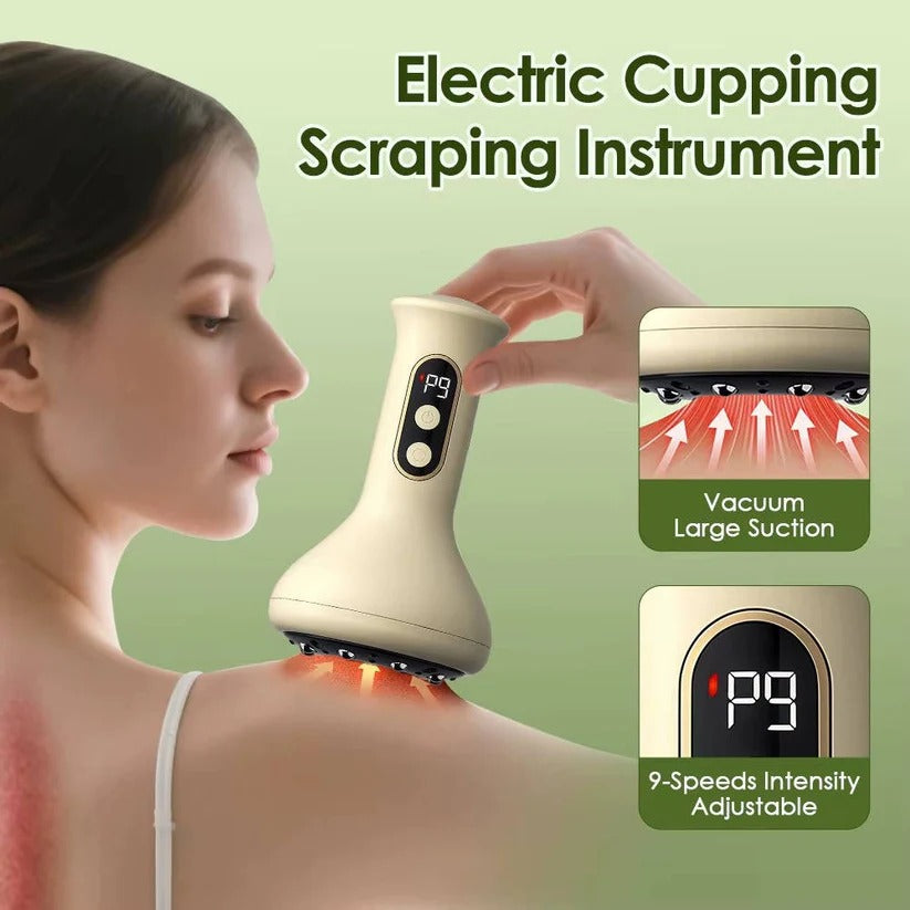 Rechargeable Cupping Massage Device with Heat and LED Display