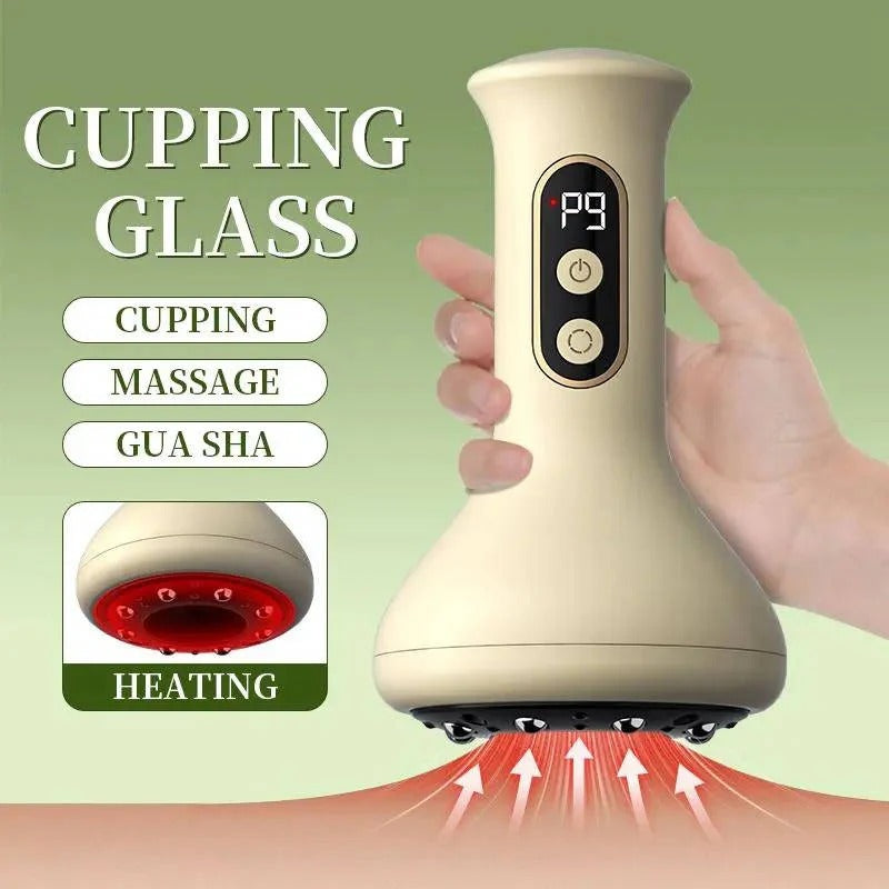 Rechargeable Cupping Therapy Device with Adjustable Heat & Dual Light