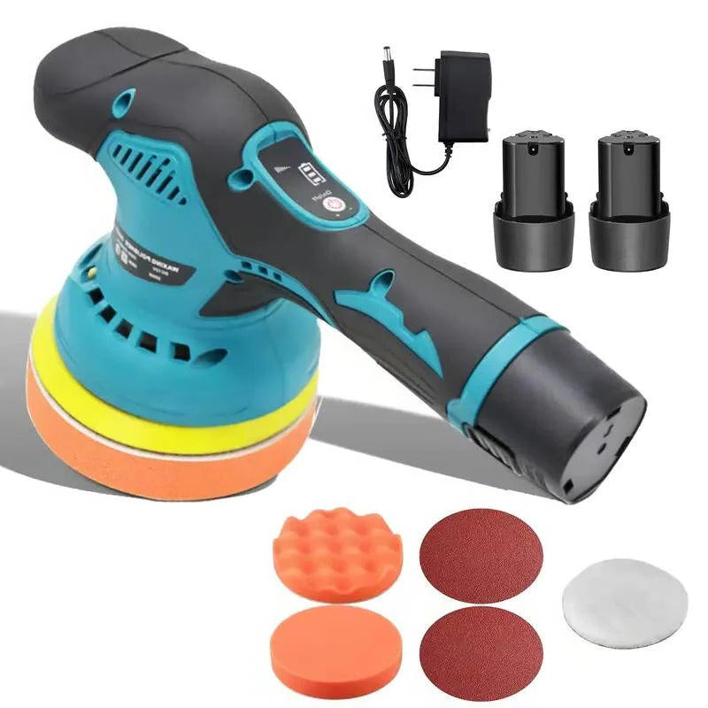 Wireless Dual-Action Car Polish System with 6 Adjustable Speeds and 9mm Orbit