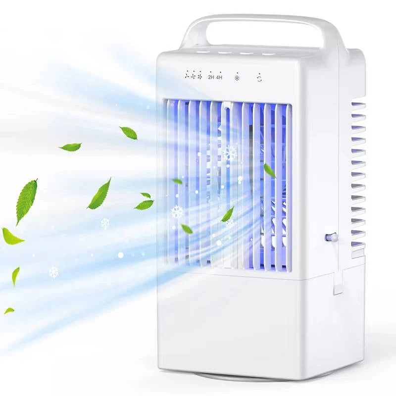 Compact USB Desk Cooling Fan with Colorful Ambient Lighting