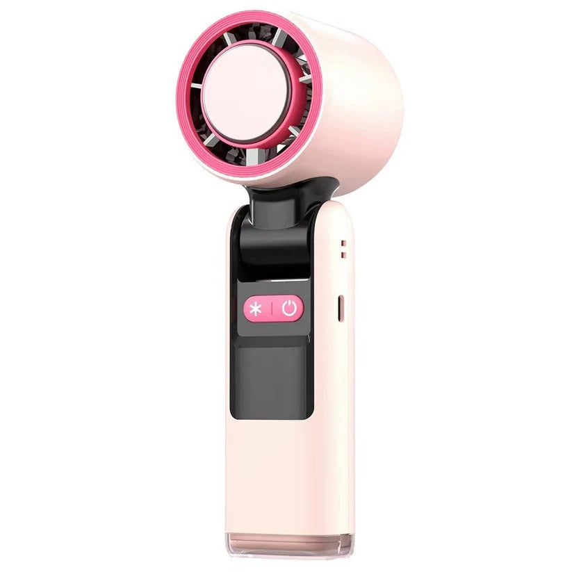 Versatile 3-in-1 Rechargeable Hand Fan with Flashlight & Display