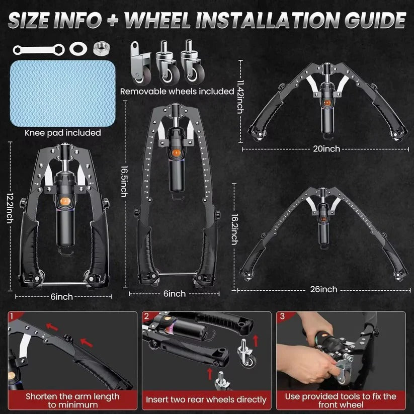 Versatile Hydraulic Arm and Chest Trainer for Home Fitness