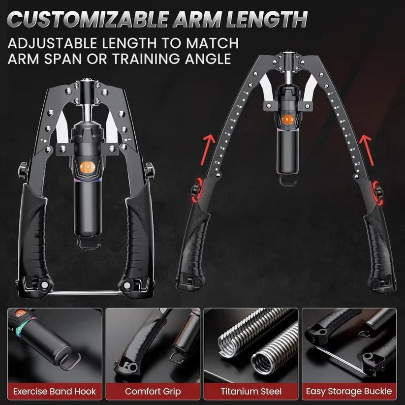 Versatile Hydraulic Arm and Chest Trainer for Home Fitness