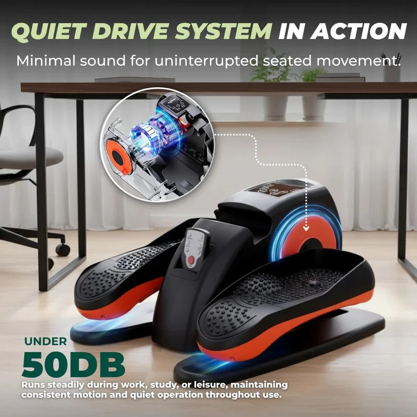 Slim Under-Desk Fitness Cycler with LCD Display & Remote Control