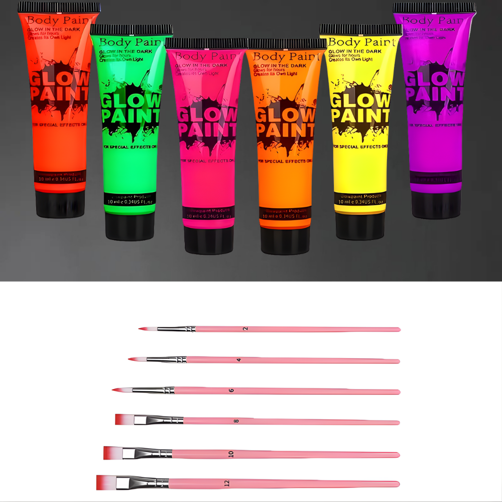 Radiant Neon Body Art Kit for Vibrant Celebrations