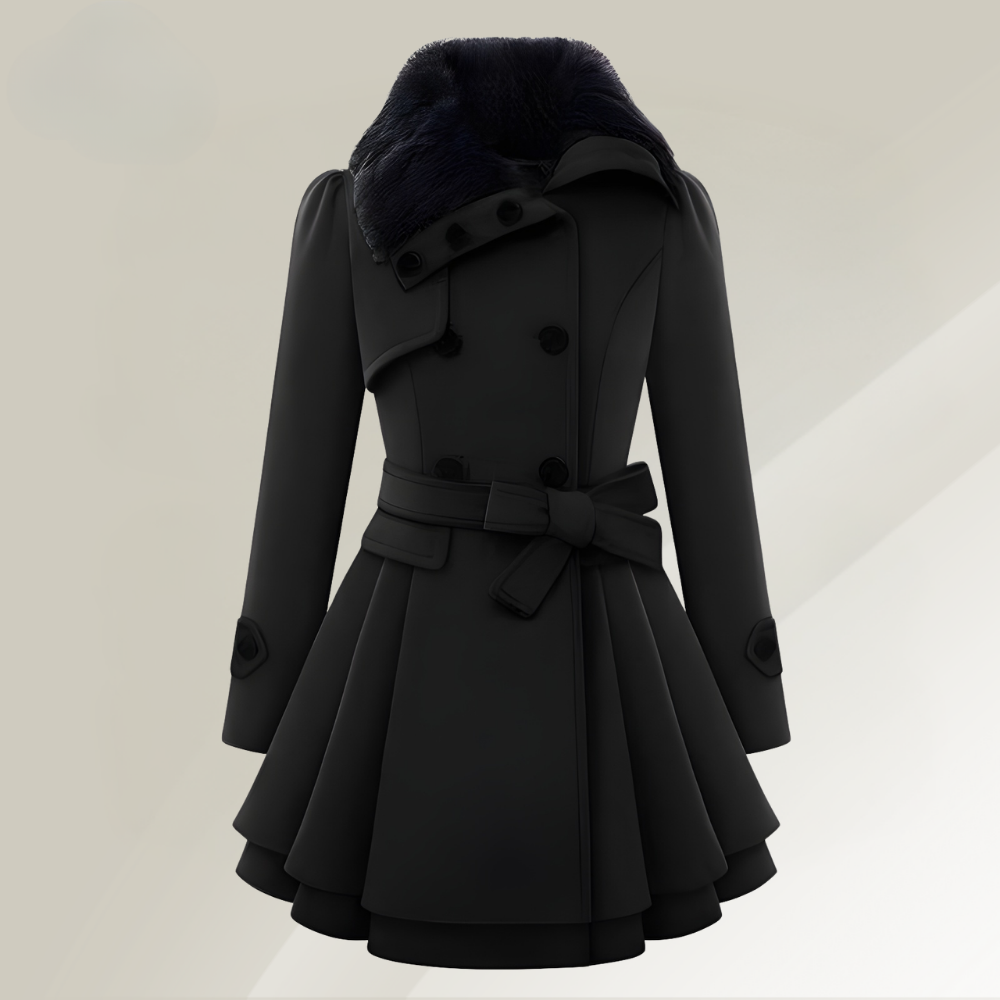 Chic Women's Winter Jacket with Luxurious Faux Fur Collar