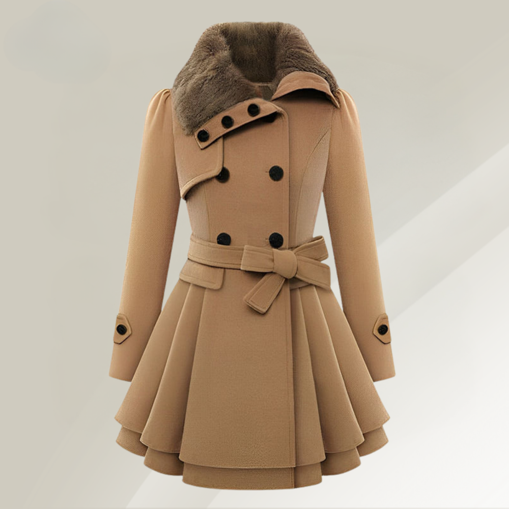 Chic Women's Winter Jacket with Luxurious Faux Fur Collar