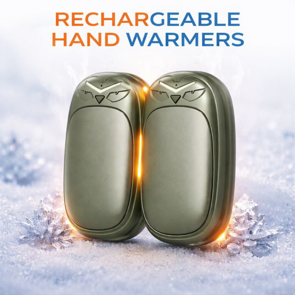Portable Dual Electric Hand Warmers for On-the-Go Comfort