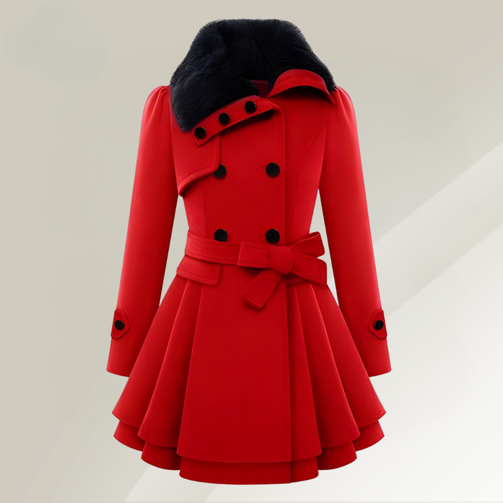 Chic Women's Winter Jacket with Luxurious Faux Fur Collar
