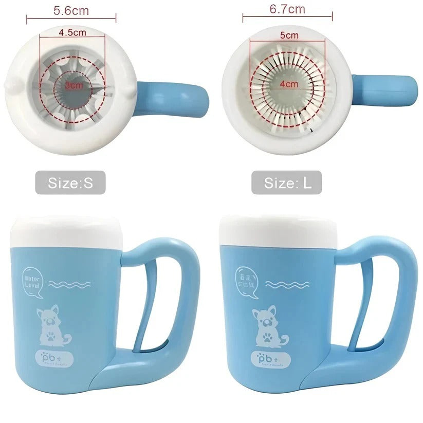 Pet Paw Cleaner Cup with Gentle Silicone Bristles for Easy Cleanup