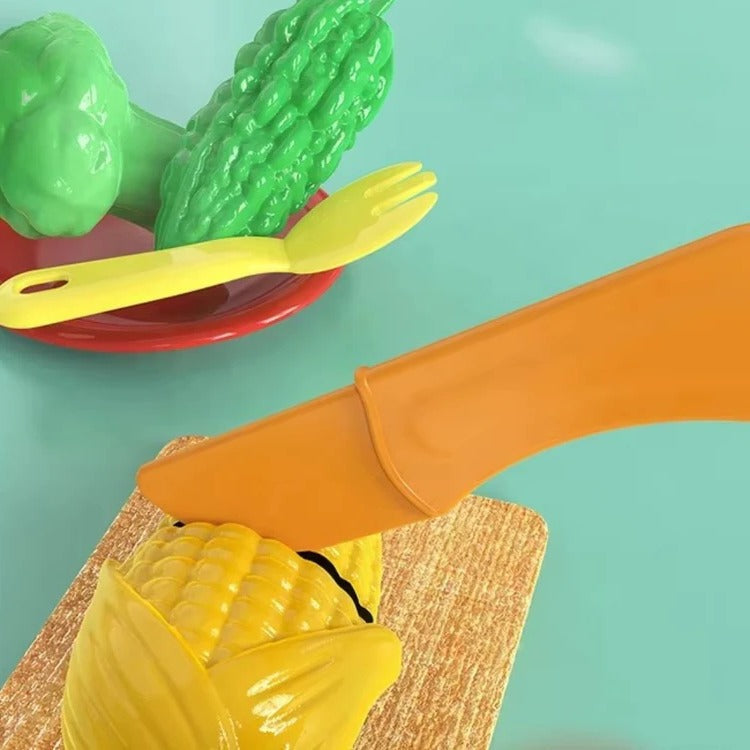 Interactive Kids Cooking Station with Flowing Water Feature