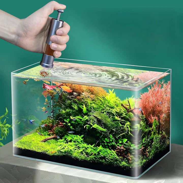 Precision Fish Feeder with Space-Saving Design