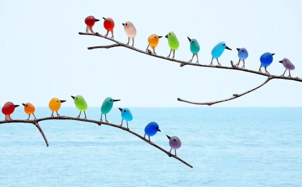 Coastal Love Notes Decor with Sea Glass Bird Designs