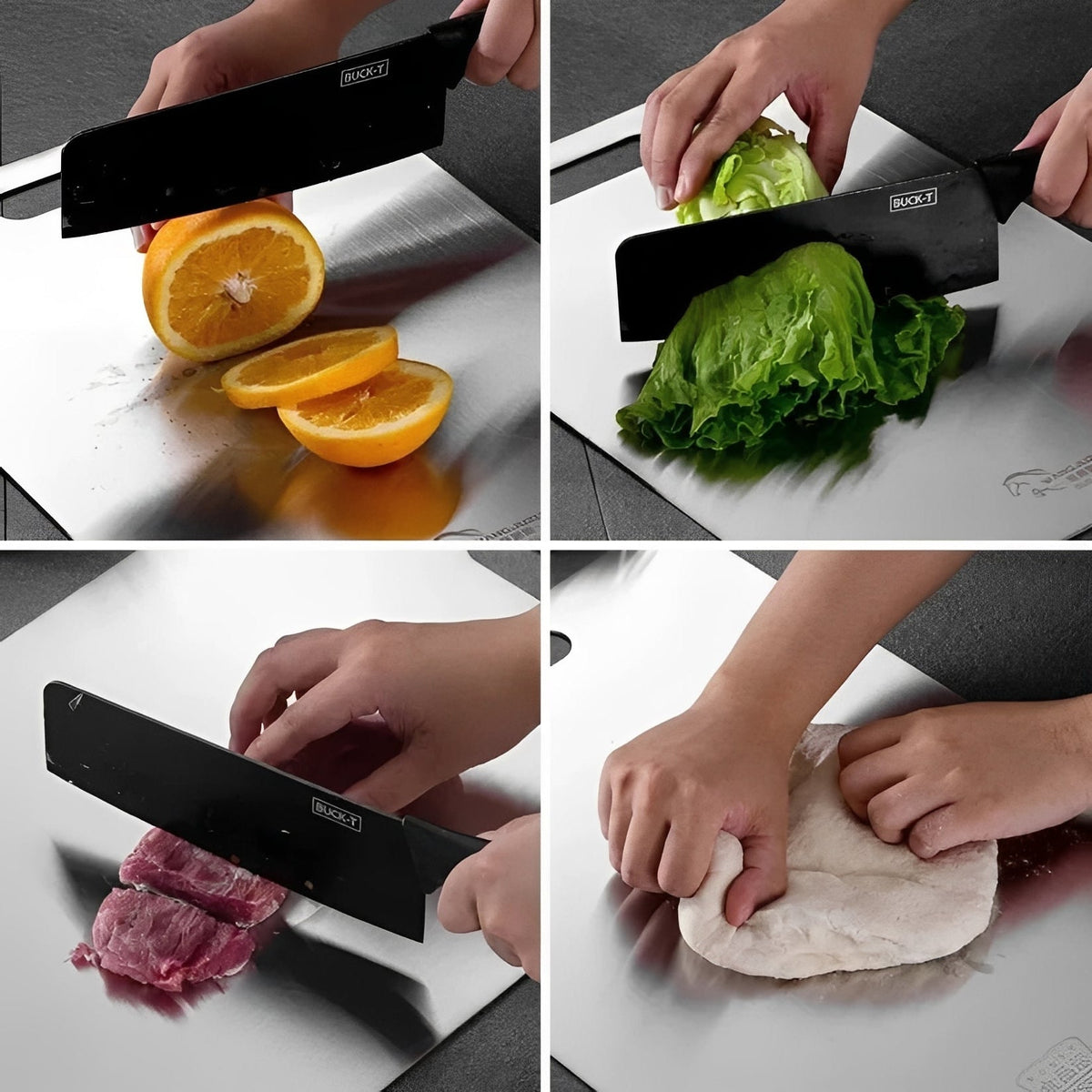 Premium Stainless Steel Cutting Board for Versatile Kitchen Prep