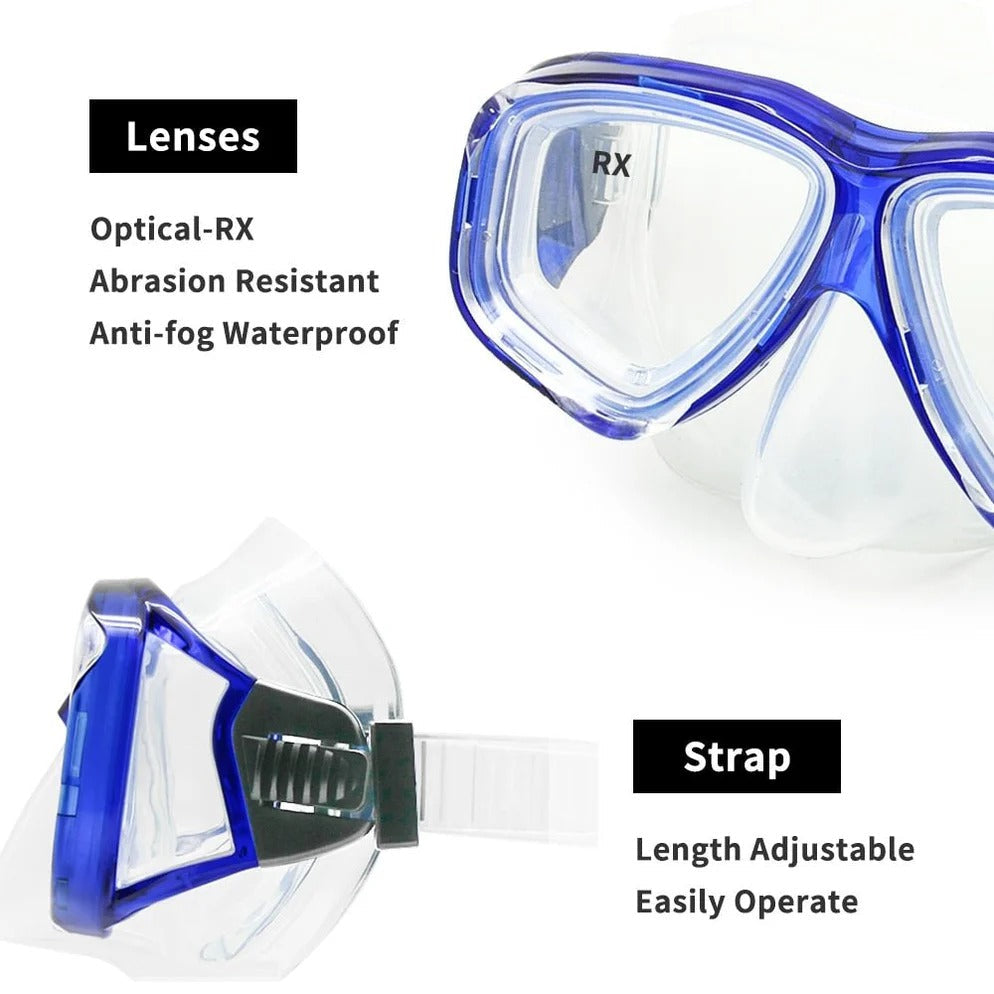Premium Dive Mask with Anti-Fog Coating and Silicone Fit