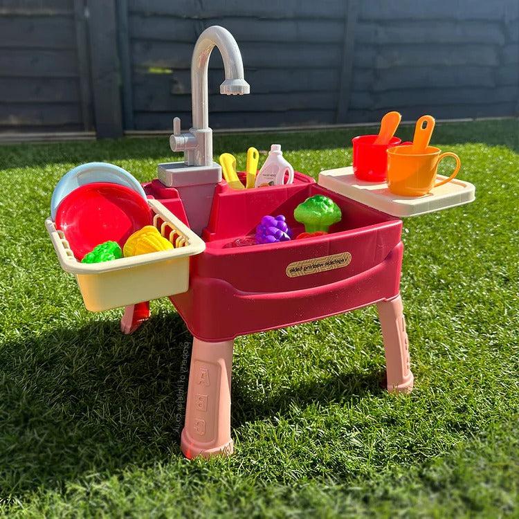 Play Kitchen for Kids with Water Flowing Function