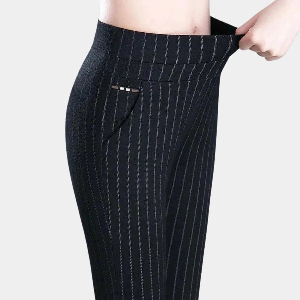 Chic High-Waisted Stretch Trousers for Effortless Style