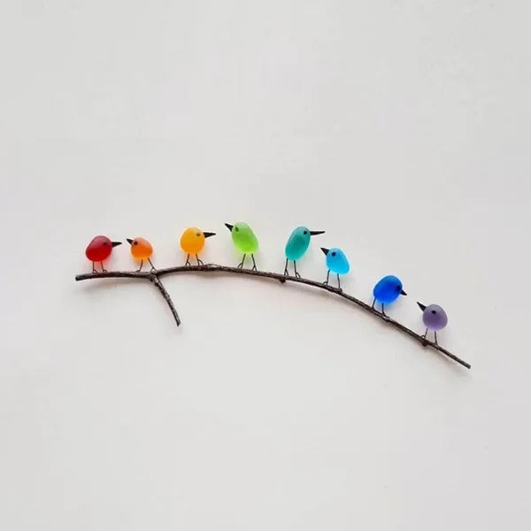 Coastal Love Notes Decor with Sea Glass Bird Designs