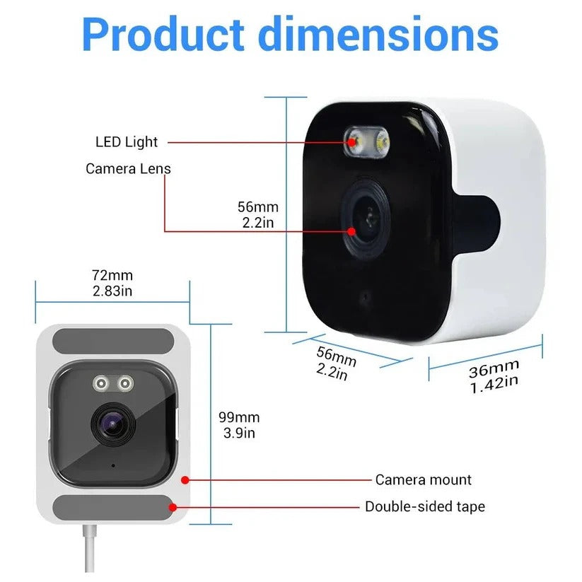 Smart Window Security Camera with Color Night Vision & Audio