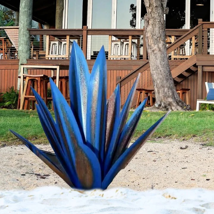 Elegant Metal Agave-Inspired Garden Sculpture for Home & Patio