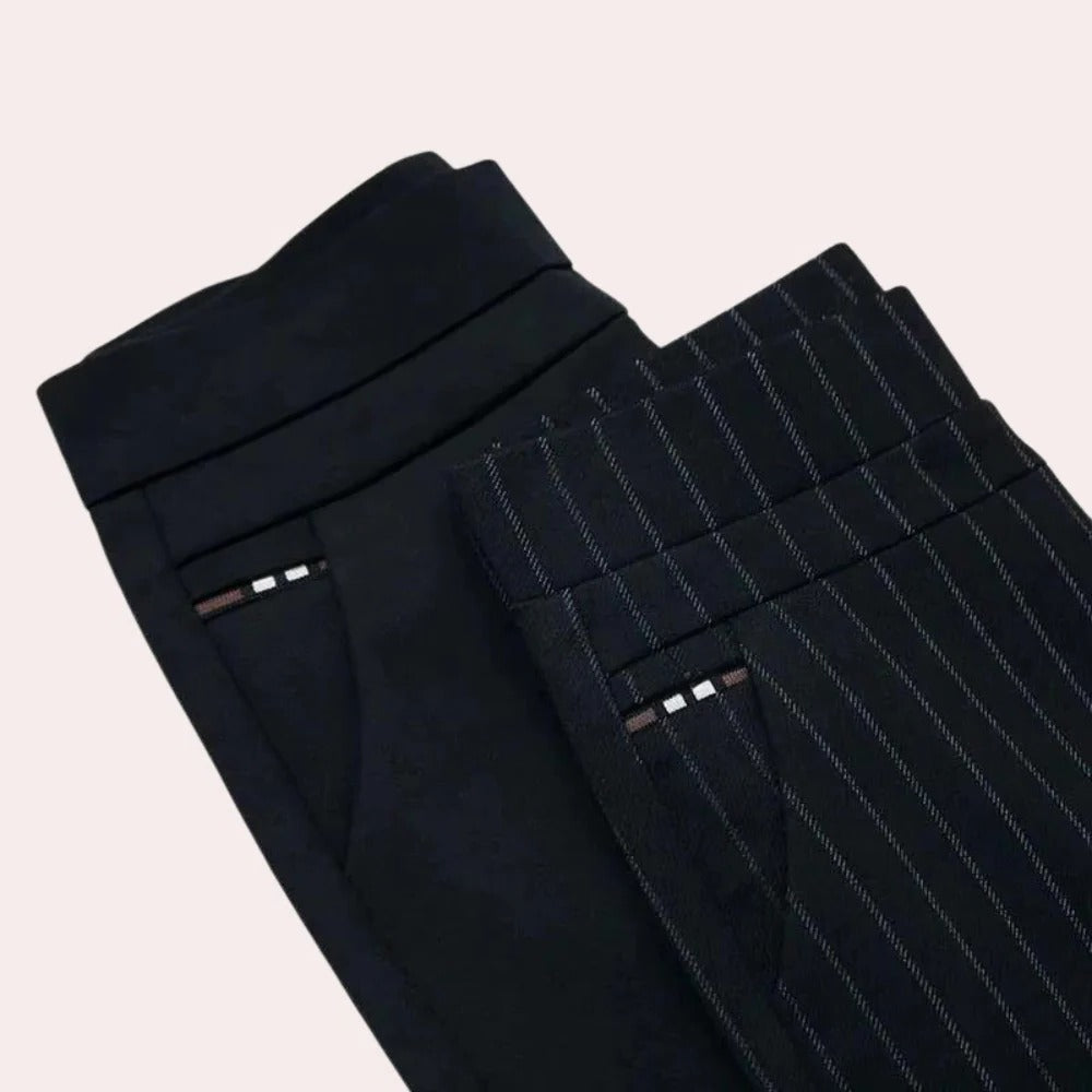 Chic High-Waisted Stretch Trousers for Effortless Style