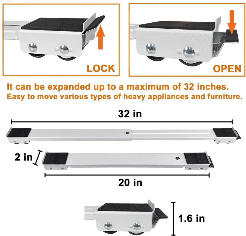 Heavy-Duty Rolling Base for Household Appliances