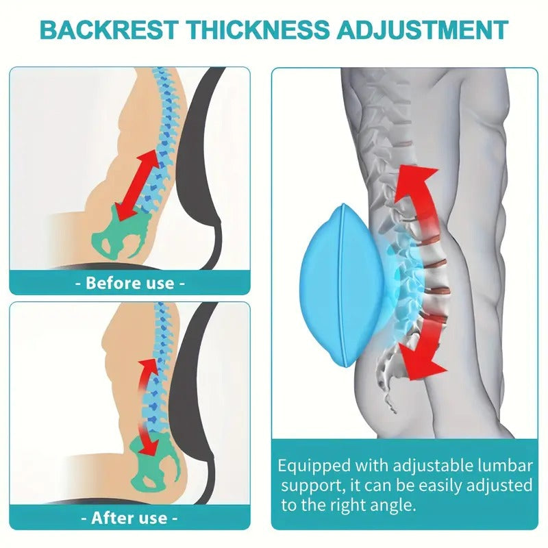 Therapeutic Back Massage Cushion with Heat and Vibration Support