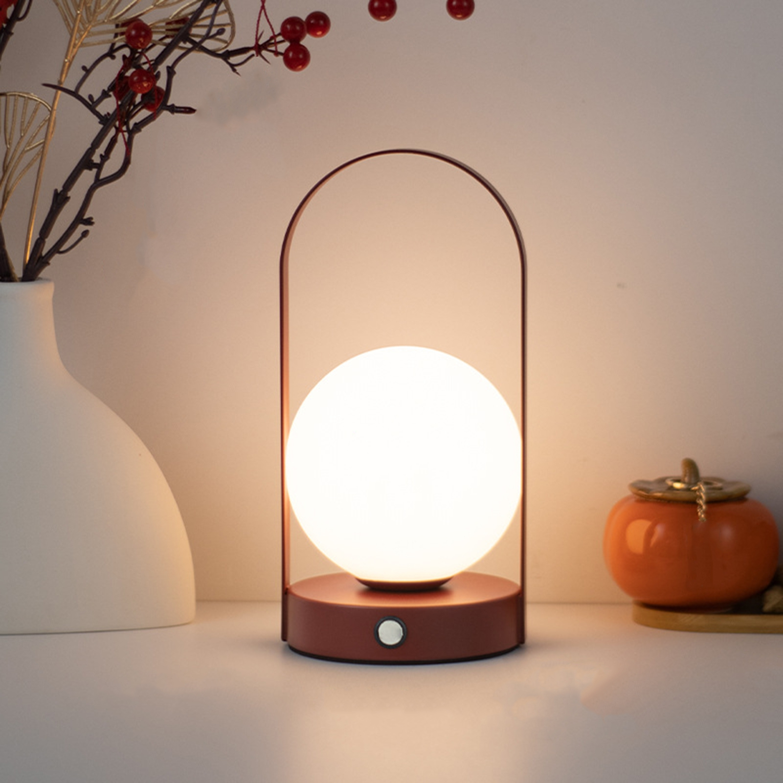 Elegant Touch-Controlled Rechargeable Table Lamp – Sleek Sphere