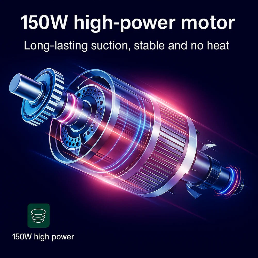 Lightweight Handheld Vacuum for Cars – 95000Pa Cordless Suction Power