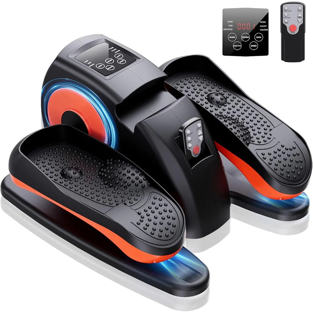 Under-Desk Elliptical Trainer with LCD Display and Remote Control