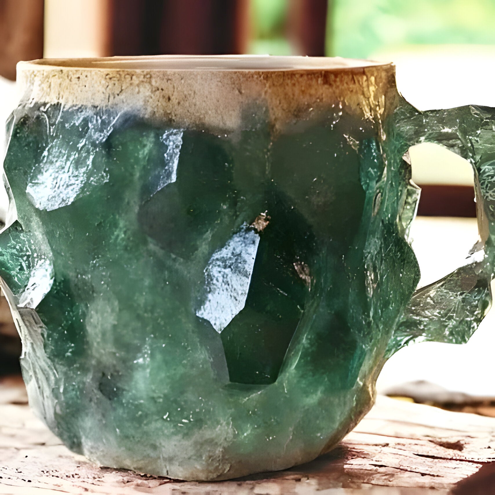 Coffee Mugs Made from Mineral Crystals