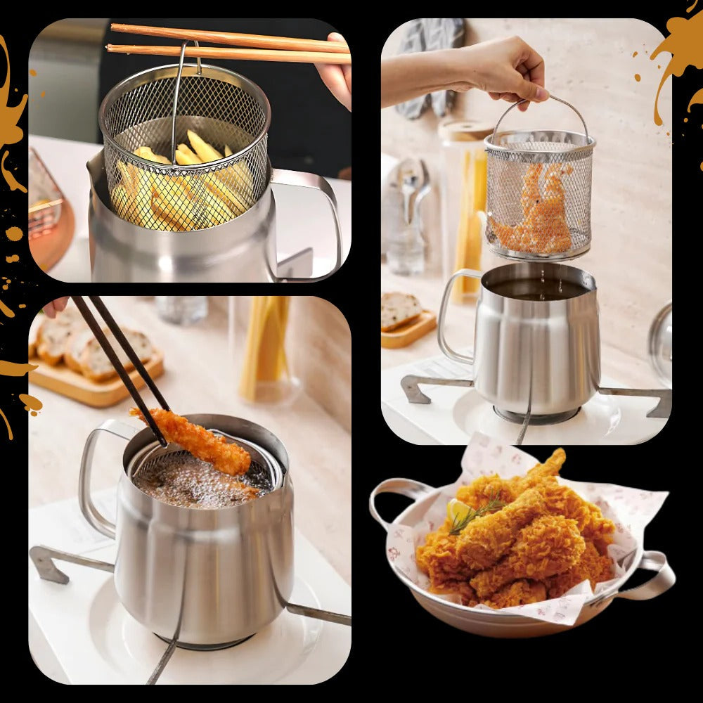 Deep Fryer and Cooking Pot - 2-in-1 Kitchen Appliance