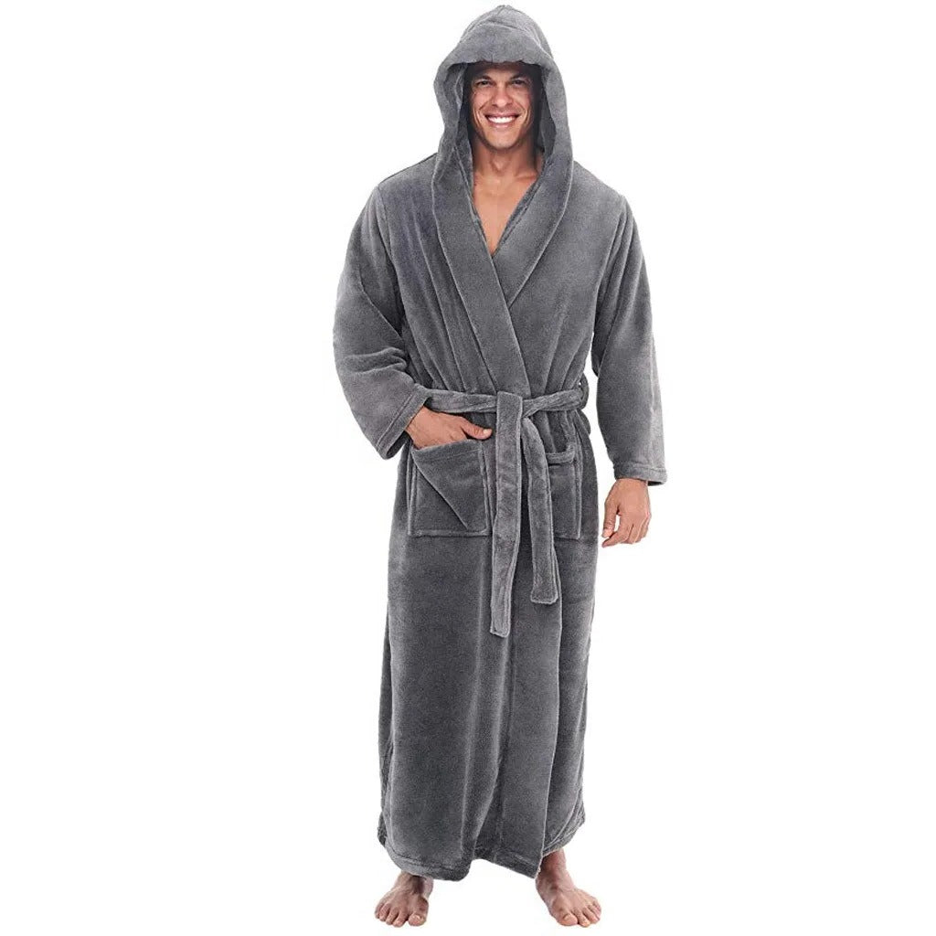 Ultimate Comfort Hooded Bathrobe with Spacious Pockets